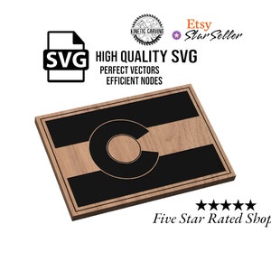 Colorado State Flag SVG File for Woodworking, CNC, Printing and Lasering