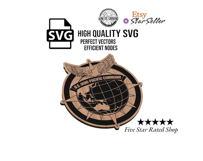 USINDOPACOM Military SVG File: CNC, Laser Cut, Print (Digital Download)