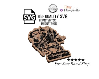 Darkhorse Military Patch SVG File: CNC, Laser Cut, Print (Digital Download)