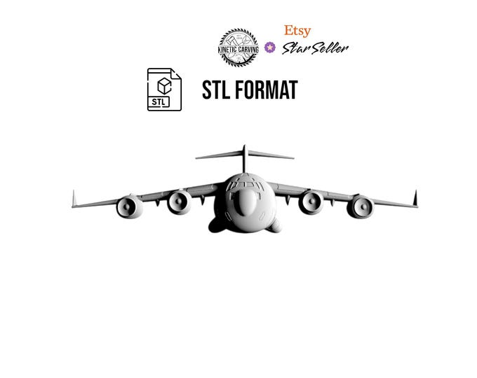 C-17 Globemaster III STL File: Military Aircraft 3D Model Digital Download