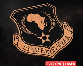 US Air Forces Africa SVG | CNC Laser Cut File, Wood Wall Art, Glowforge Engraving, LightBurn Ready