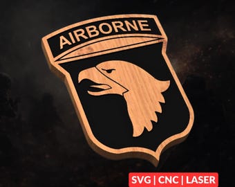 101st Airborne Division Logo SVG | CNC Laser Cut File, Wood Wall