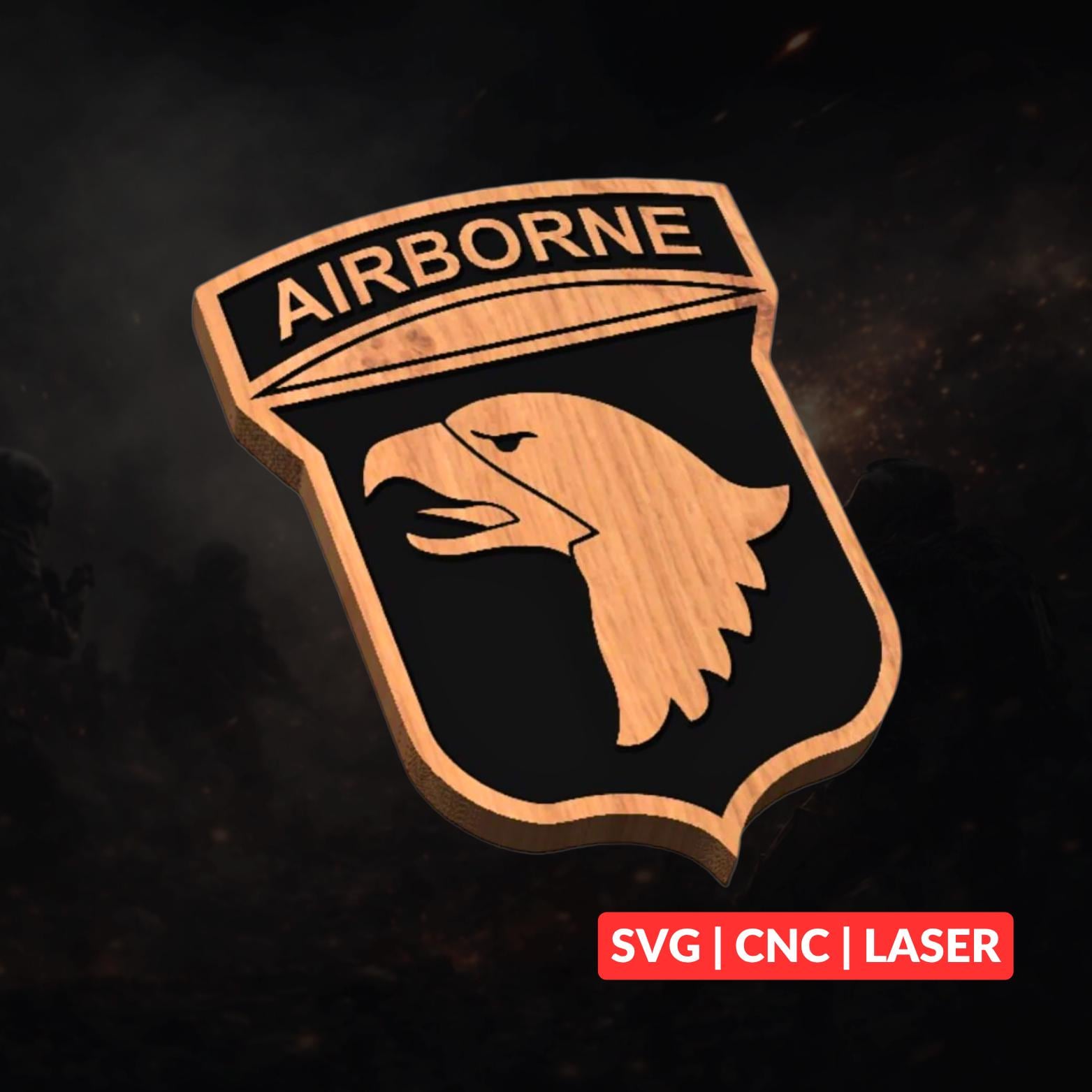 101st Airborne Division Logo SVG | CNC Laser Cut File, Wood Wall