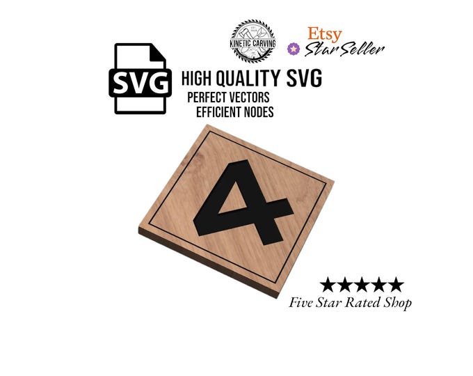 4th Division Patch SVG File: US Military CNC Laser Cut (Digital Download)