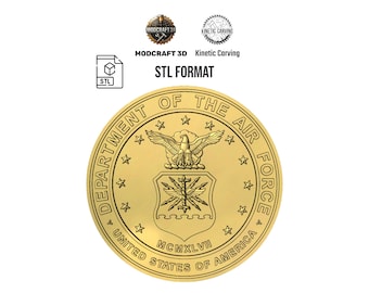 United States Air Force Seal STL File | CNC and 3D Carving Design (Digital Download)