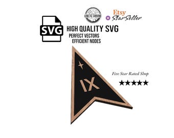 Space Force Delta 9 Patch SVG File: Military CNC, Laser Cut (Digital Download)