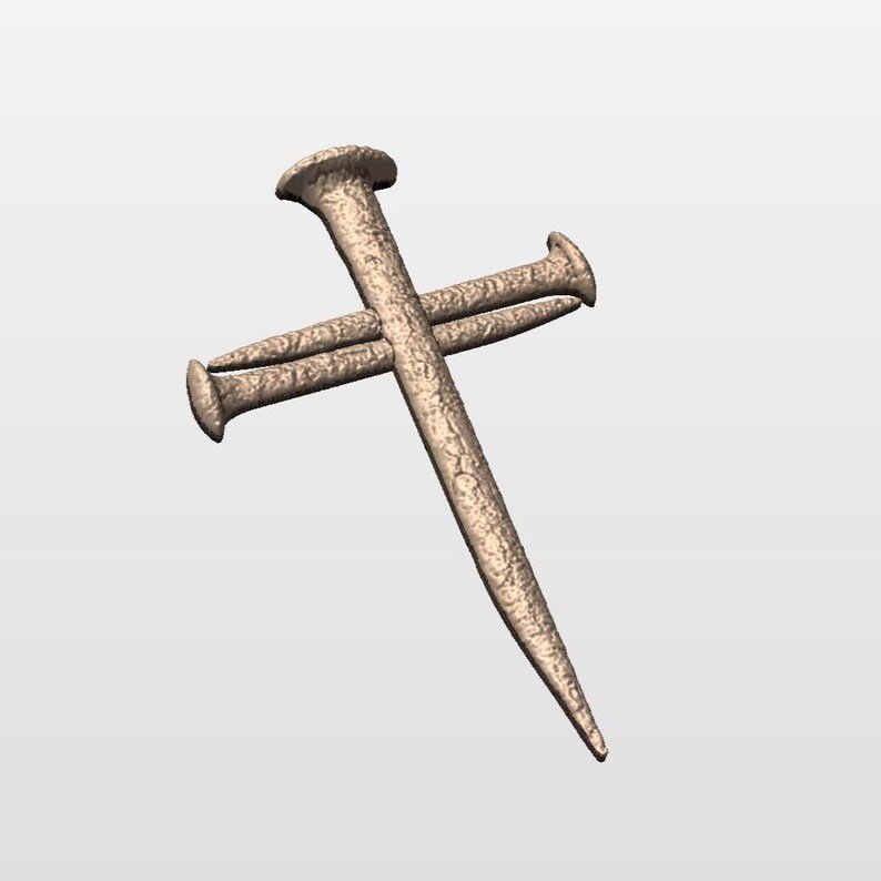 Nail Cross STL | 3D CNC Carving File, Wood Relief Art, 3D Printing ...