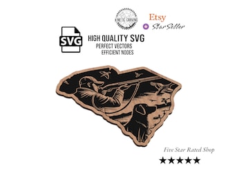 South Carolina Duck Hunting SVG File for Woodworking, CNC, Printing and Lasering