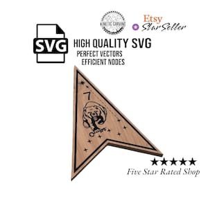 Space Force Delta 7 Command Patch SVG | Military CNC Laser Cut File, Wood Wall Art, Glowforge Engraving, LightBurn Ready