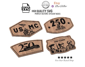 USMC 250th Anniversary SVG Bundle | United States Marine Corps Vector Designs (Digital Download)