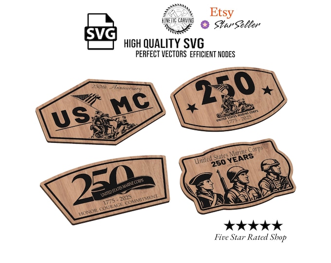 USMC 250th Anniversary SVG Bundle | United States Marine Corps Vector Designs (Digital Download)