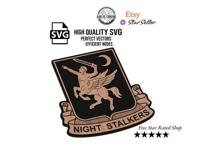 160th Special Operations Aviation Regiment - Night Stalkers - SVG File for Woodworking, CNC, Printing and Lasering