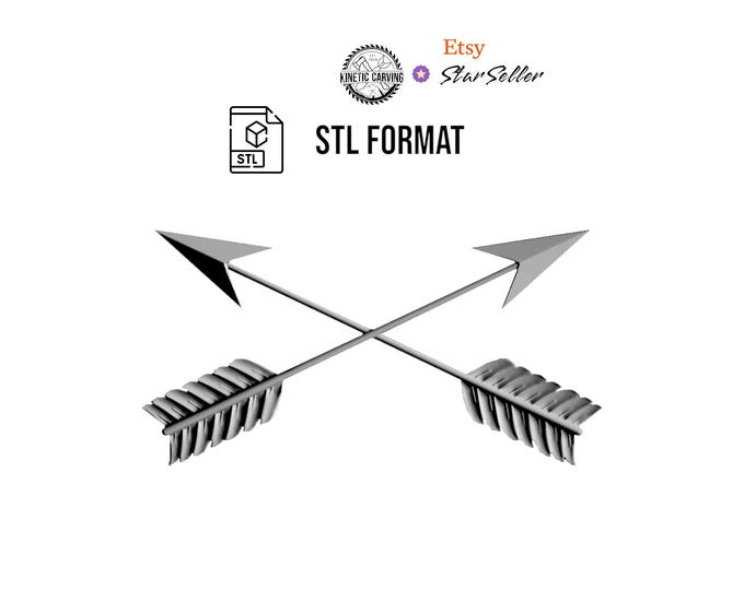 Special Forces Crossing Arrows STL for 3D Printing, CNC Woodworking