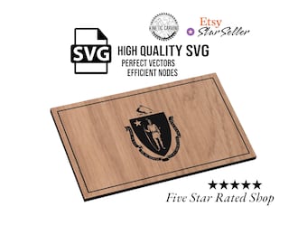 Massachusetts State Flag SVG for Woodworking, CNC, Printing, Lasering (Digital Download)