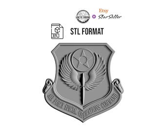 AFSOC 3D STL File: Air Force Special Operations Command (Digital Download)