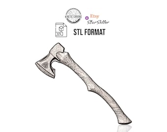Viking Axe STL for CNC Cutting, 3-D Printing, and 3-D Laser Engraving