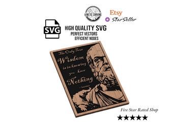 Socrates Quote SVG File: Greece Vector Design (Digital Download)