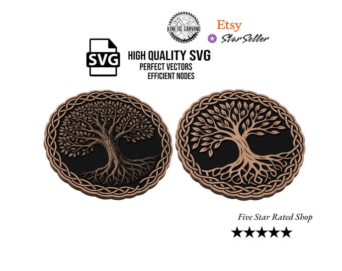 Celtic Tree of Life SVG: Laser Cut CNC Design (Digital Download)