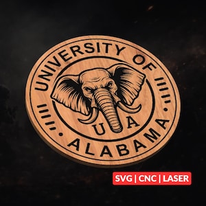 Alabama Sports SVG | CNC Laser Cut File, Wood Wall Art, Glowforge Engraving, LightBurn Ready