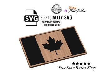 Canada Flag SVG File for Woodworking, CNC, Printing and Lasering (Digital Download)