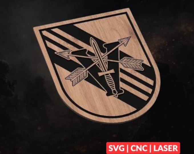 5th Special Forces Group SVG | CNC Laser Cut File, Wood Wall Art, Glowforge Engraving, LightBurn Ready
