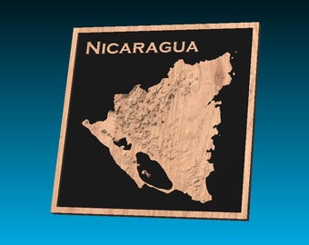 Nicaragua 3D STL Model for CNC Woodworking/3D Printing (Digital File)