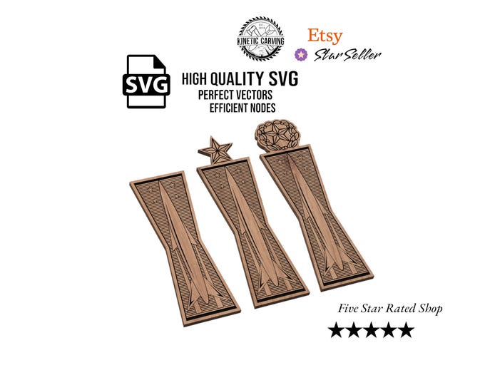 Air Force Missile Maintenance Badges SVG File: CNC, Laser Cut svg, dxf, eps, pdf