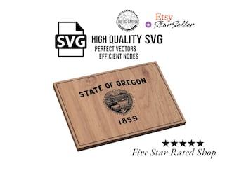Oregon State Flag SVG File for Woodworking, CNC, Printing and Lasering (Digital Download)