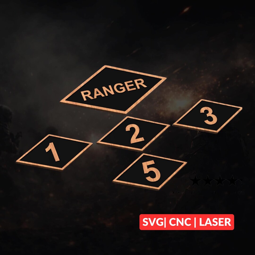 Ranger Military Logo SVG | CNC Laser Cut File, Wood Wall Art, Glowforge ...