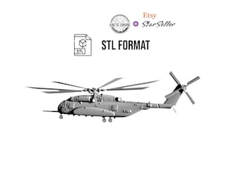 CH-53 Sea Stallion Helicopter STL – 3D Model for Woodworking, CNC, Printing and Lasering