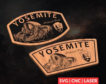 Yosemite National Park Bundle SVG | CNC Laser Cut File, Wood Wall Art, Glowforge Engraving, LightBurn Ready