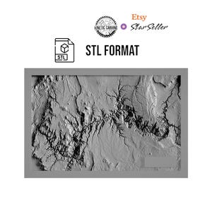 Fichier STL 3D du Grand Canyon, États-Unis pour impression 3D, travail du bois CNC