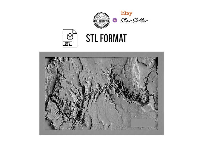 Grand Canyon National Park Terrain File – 3D Topographic Map for CNC, 3D Printing, or 3D Lasering