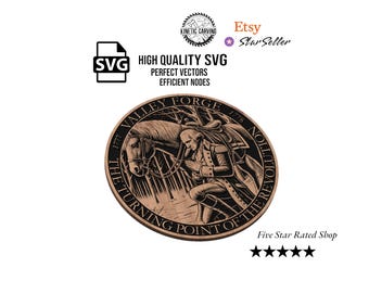 George Washington Valley Forge / American Revolution SVG File for Woodworking, CNC, Printing and Lasering