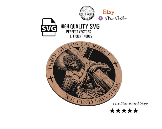 Jesus Sacrifice SVG File for Woodworking, CNC, Printing and Lasering