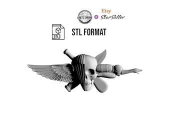 Recon Jack Badge STL File for Woodworking, 3-D Printing