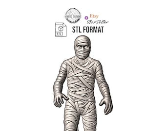 Mummy STL File | 3D Halloween Model for CNC, 3D Printing & Laser Engraving (Digital Download)