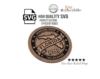 Florida Design SVG File for Woodworking, CNC, Printing, Clothing and Lasering (Digital Download)