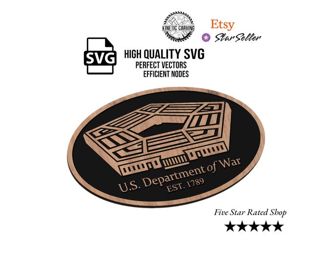 Pentagon Seal SVG: U.S. Department of War Design (Digital Download