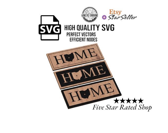 Ohio HOME Design SVG File Collection for Woodworking, CNC, Printing and Lasering (Digital Download)