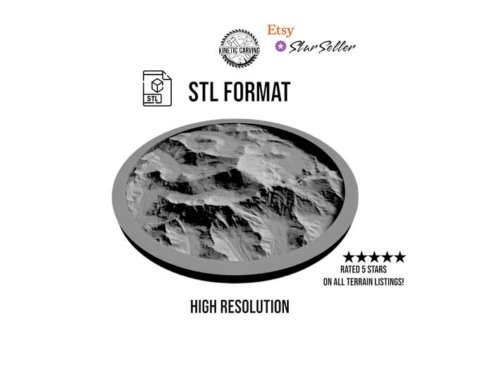 Mount Everest Terrain STL File – 3D Topographic Map for CNC, 3D Printing, or 3D Lasering
