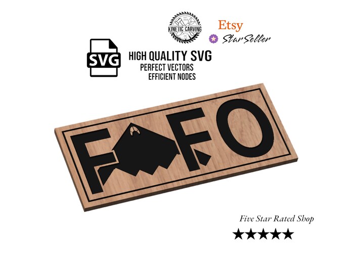 FAFO B-2 Bomber SVG | Stealth Jet Military Sign – “F Around and Find Out” Vector for CNC, Laser Cutting, or Vinyl Projects