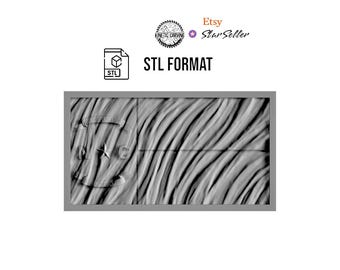 North Carolina Wavy State Flag STL & SVG File for CNC Woodworking