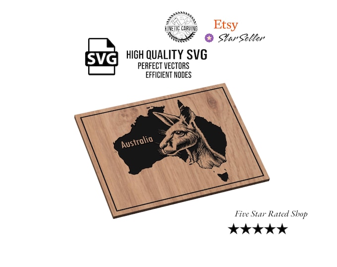 Australian Kangaroo SVG File Collection for Woodworking, CNC, Printing and Lasering