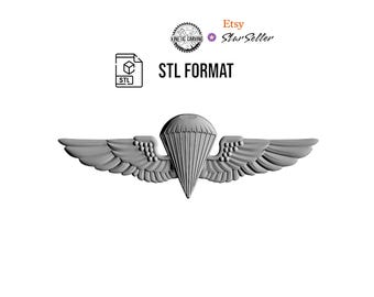 U.S. Navy Jump Wings 3D STL Model (Digital Download)