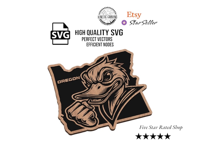 Oregon Sports SVG File for Woodworking, CNC, Printing and Lasering