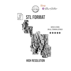 Modèle 3D du parc national de Zion, Utah, États-Unis pour impression 3D et travail du bois CNC