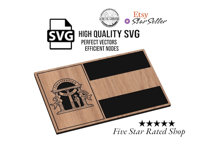 Georgia State Flag SVG File for Woodworking, CNC, Printing and Lasering