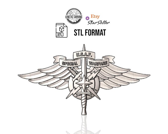 USAF Special Warfare STL for 3D Printing, CNC Woodworking