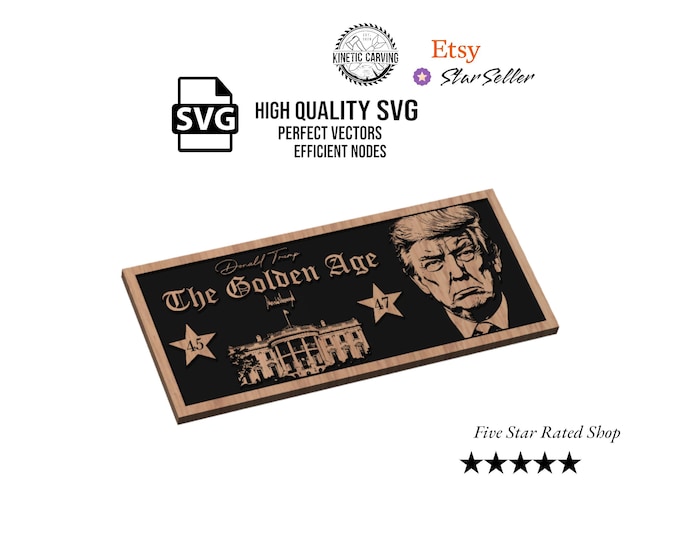President Trump 45 | 47 SVG File for Woodworking, CNC, Printing and Lasering
